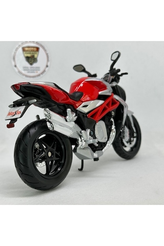 Mv Agusta Brutale 1090 Rr 1:12 Diecast Motosiklet Model Kırmızı Beyaz Koleksiyonluk