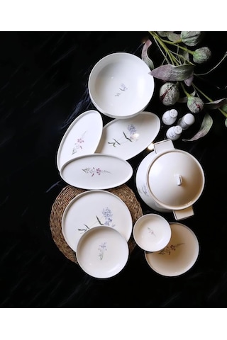 Roy King Dsn041 Flora 60 Parça Porselen Yemek Takımı