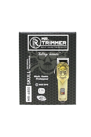 Mr.trımmer Mr-6800 Saç Ve Sakal Kesme Traş Makinesi 0, 1mm-0, 5mm 8000rpm 6 Farklı Kesim Diğer