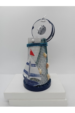 METAL LED IŞIKLI DENİZ FENERİ-DEKORATİF