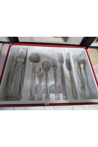 Özlife Hüma 36 Parça Çatal Kaşık Bıçak T. Sade 6 Kişilik Kutulu
