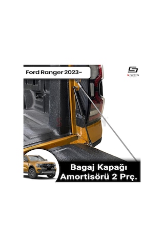 S-dizayn Ford Ranger 4 Bagaj Kapağı Amortisörü 2 Prç. 2023 Üzeri A+ Kalite
