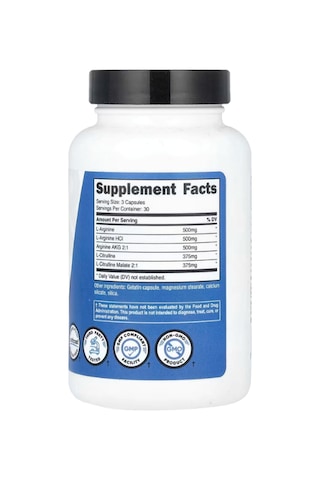 Nutricost Nitrik Oxıde Booster 2250mg, 90 Capsules - 750mg Pe... Aromasız
