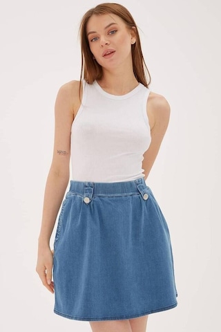 Fashion Friends Kadın Crop Atlet 25y0479k1 Beyaz