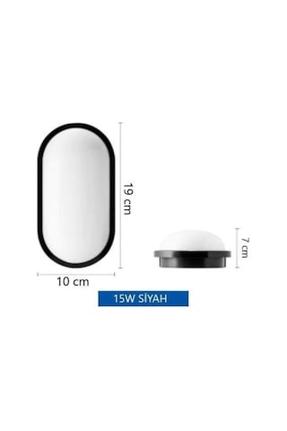Horoz Aydos 20w Oval Beyaz Led Nem Su Geçirmez Banyo Bahçe Modern Tavan Lambası Beyaz Işık Modern Tavan Lambası Beyaz