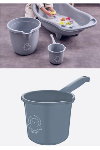 Flosoft Bebek Banyo Maşrapası, Uzun Saplı Oluklu Çok Amaçlı Maşrapa 1,5 Litre 001