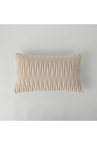 Linens Fiddle 45x45 Cm Kırlent Kılıfı Bej Bej