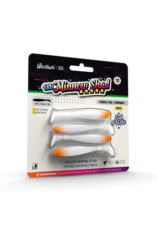 Ulti Baits Minnow Shad Silikon Balık 70mm 1,6gr 4 Adet, Ub-c14