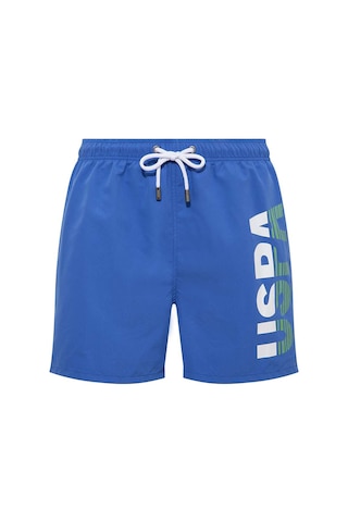 U.S. Polo Assn. Erkek Saks Mavi Orta Boy Deniz Şortu-4330