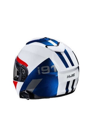 HJC İ91 Bina Mc21 Çene Açılır Kask Beyaz - Kırmızı - Mavi