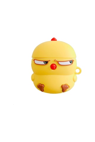 E2M Airpods 1-2 Uyumlu Kılıf Kırgın Civciv Sarı