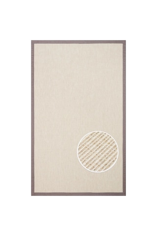 Eko Halı Ventura Vnt 2706 Cream Bordür Mouse Sisal Görünümlü İç Ve Dış Mekan Uyumlu Hav Vermeyen Mod