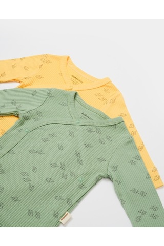 Organik Modal Fil Baskılı 2 Li Kruvaze Uzun Kollu Badi Csym11319 001