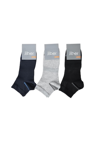 Jiber Erkek Modal Patik Likralı Çorap 6104/6106 - 6 Adet Karışık Renk