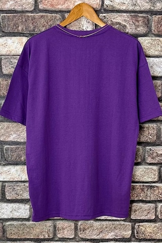 Erkek Belive İn Yourself Baskılı Oversize Tshirt Mor