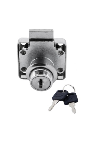 Lexroo Ugr Kare Mobilya Çekmece Dolap Kilidi Nikel Krom 2 Anahtarlı Kilit 4x4 Cm 22 Mm