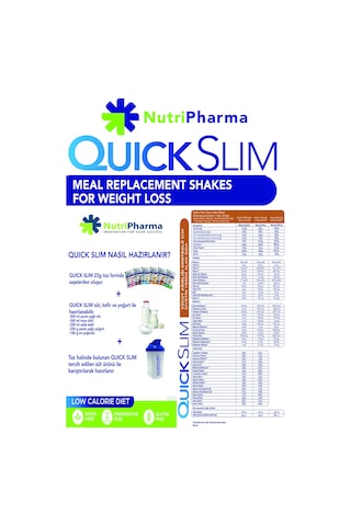 Quick Slim Öğün Yerine Geçen Shake - 30 Saşe - Karamel Latte