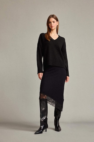 Defacto Slim Fit Dar Kesim Normal Bel Midi Etek G6622ax25wnbk81 Siyah-bk81