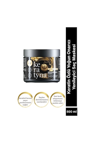 Seyo Keratin Özlü Yoğun Onarıcı ve Yenileyici Saç Maskesi 500 ML