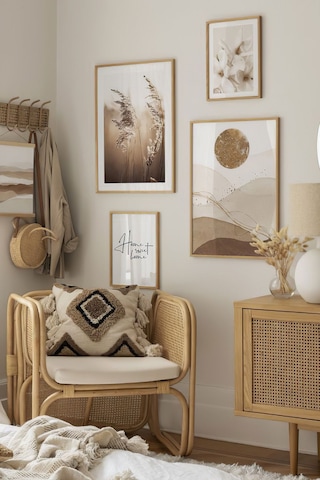 Artavessa 4 Parça Ahşap Çerçeve Görünümlü Mdf Tablo Seti - CRCVSZARTEVESSASTKO49