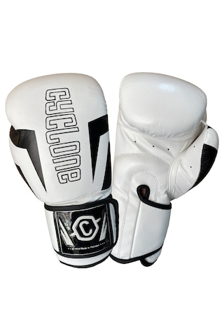 Cyclone Clash Orijinal Deri Boks Ve Kick Boks Eldiveni Beyaz