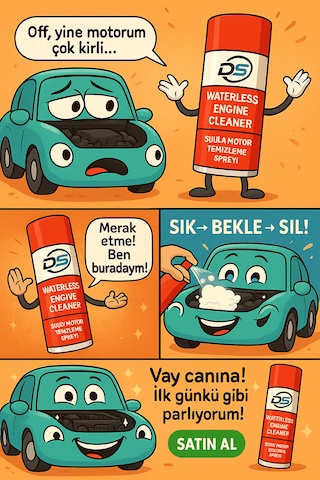 Ds Susuz Motor Temizleme Spreyi / Motor Parlatıcı 500 Ml