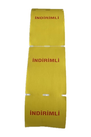 100x135 Termal Karton Sarı İndirim Etiketi 250 Adet Diğer
