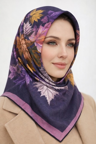 Mono Scarfs Soft Pamuk Eşarp-90 X 90 -06109 Mor