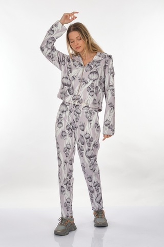 Perspective Kapüşonlu Desenli Çok Renkli Kadın Mont 24780090 001