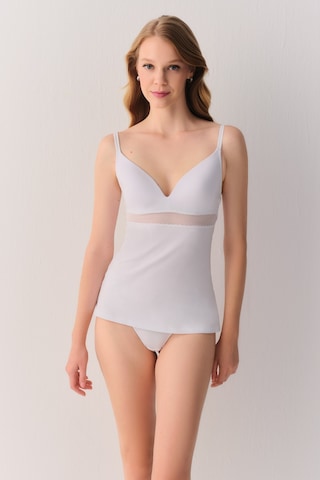 Suwen Comfy Pamuklu Kuplu İnce Askılı Atlet Sw4023101 Beyaz