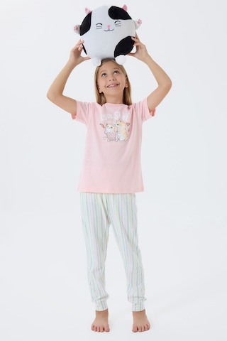 Arnetta Kız Çocuk Pembe Pijama Takım Pembe