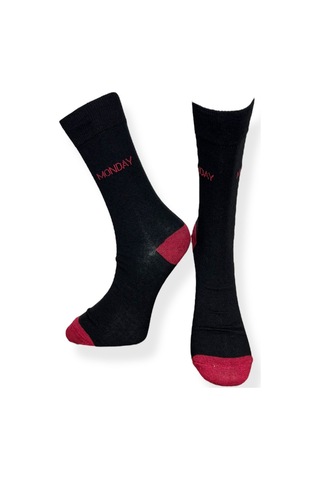 7'li Unısex Haftanın Günleri İşlemeli Esnek Nem Alabilen Pamuklu Spor Soket Çoraplar Çok Renkli