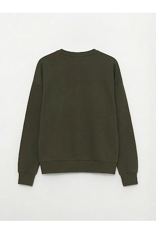 Lc Waikiki Haki Soft Touch Oversize Kadın Sweatshirt