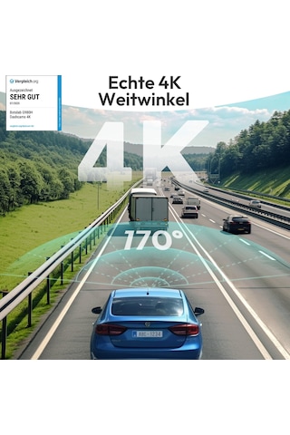 Botslab Araç Kamerası Araç Ön Arka, 4k Araç Kamerası Araç Gps'i Ve 5.8ghz Wifi, Çift Araç Kamerası 64gb Sd Kart, Adas, Süper Gece Görüşü F1.5 Ve Wdr, 170 Geniş Açı, 2,45" Ips, 7/24 Park İzleme, Döngü Kayıt