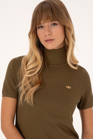 U.S. Polo Assn. Kadın Haki Boğazlı Kazak 50314835-VR027