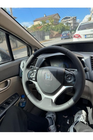 Honda Fb 7 Kaplama Deri Direksiyon Kılıfı Siyah