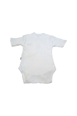 Bebeciti Sema Baby Yarım Kol Kaşkorse Badi (Body) - Beyaz 18-24 Ay Beyaz