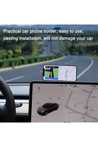 Fortunelane Alüminyum Manyetik Telefon Tutucu, Ayna Ekran Tutma, Siyah, Tel. Ekranı Aynalama Fonksiyonu Siyah