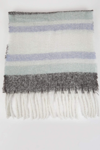 DeFacto Kadın Yumuşak Dokulu Renk Bloklu Atkı A6686AX24WNGR2