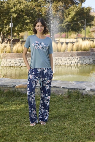 Hrşytrend Herşeytrend Çiçek Ve Yaprak Desenli Ve Baskılı Pijama Takımı Yeşil