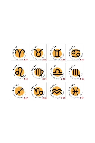 Kişiye Özel Burçlu Kahve Fincanı, Burçlara Özel Tasarımları Z2 Serisi Beyaz