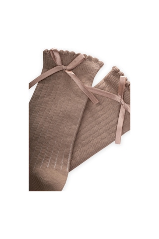 Cigit Çocuk Diz Altı Kız Çorap 2-9 Yaş Vizon Vizon