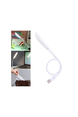 Buffer Usb Girişli 14 Ledli 3 Kademeli Dokunmatik Masa/kitap Okuma Lambası Ledi Beyaz Beyaz