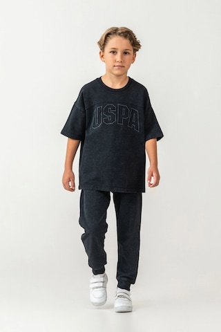 U.S. Polo Assn. U.s. Polo Assn. 2437 Erkek Çocuk Garson Kısa Kol Bermuda Takım Siyah