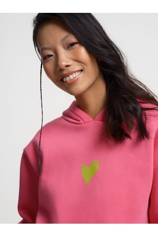 Loft Loose Fit Kadın Sweatshirt Fuşya