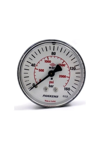 Pakkens 0-160 Bar 50 Mm Arkadan Bağlantılı Kuru Manometre G 1/8 I