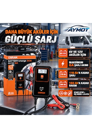 Osram Batterycharge 906 Akıllı Akü Şarj Ve Bakım Cihazı 6v 12v 6a