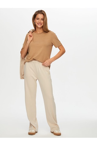 Fleto Cep Detaylı Wide Leg Fit Eşofman Alt W26esa009 Uw26esa00972 Taş