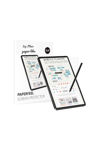 Galaxy Tab S9 Plus Sm-x810 Uyumlu Gerçek Kağıt Hissi Parlama Önleyici Paper Like Ekran Koruyucu