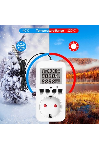 Dofolink Tc01 Sıcaklık Kontrol Cihazı, 230v 16a, Akvaryum/incubator/seracılık İçin Isıtma/soğutma, Dijital Termostat, Beyaz Avrupa Standartı